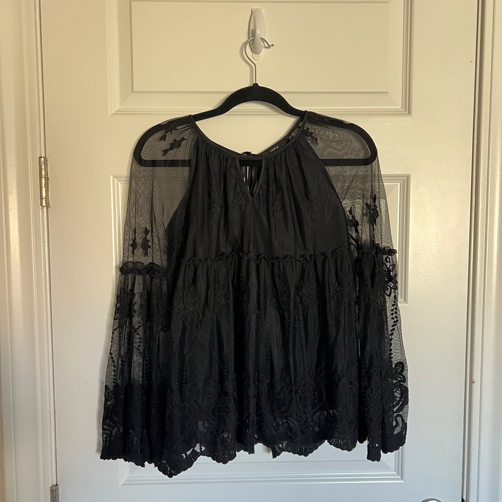 Lumie Black Lace Blouse